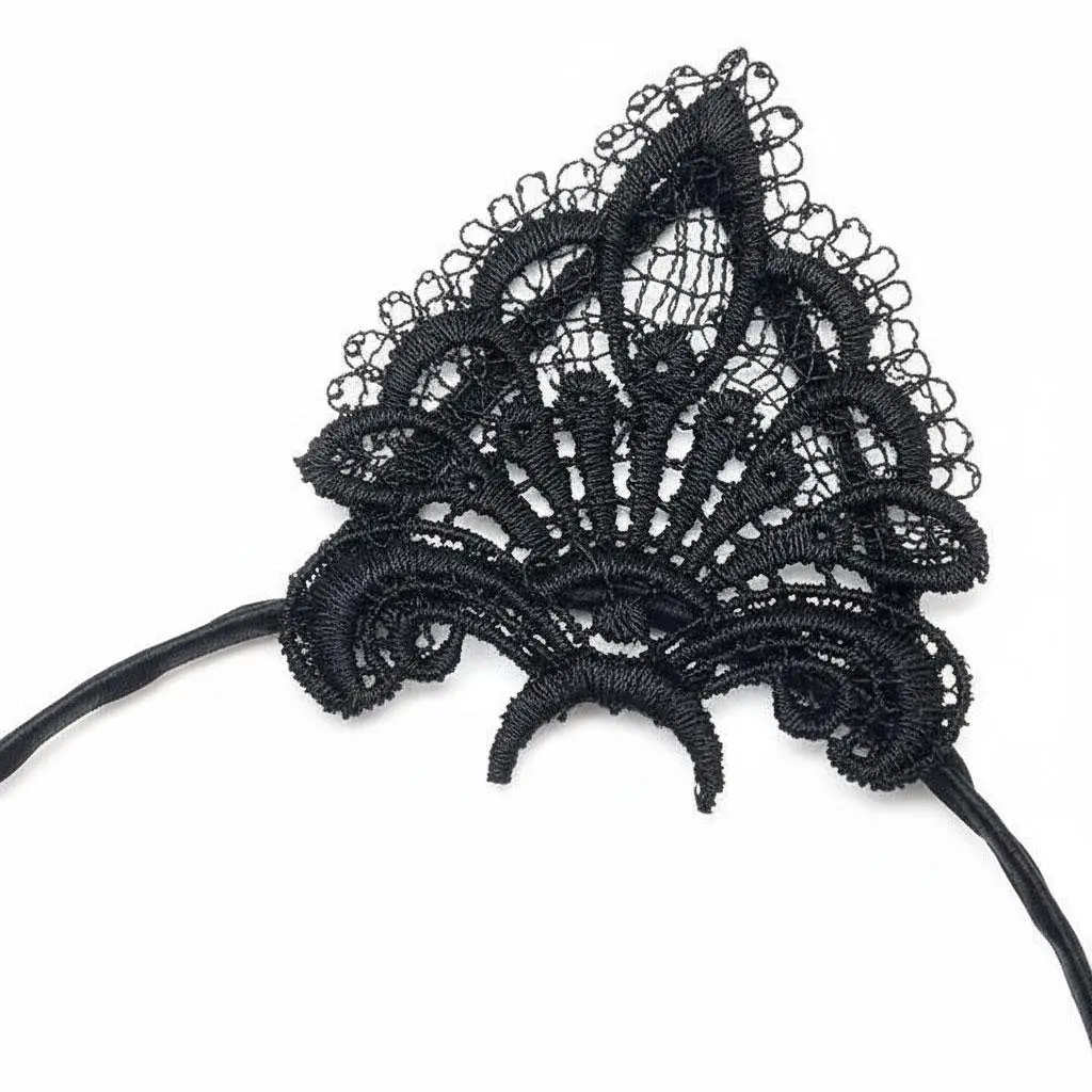 Обруч с кошачьими ушками черный (K000429) - фото 4