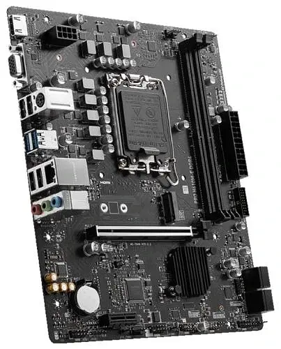 Мат.плата LGA1700, MSI PRO H610M-E DDR4, H610, 2xDDR4, Int.Video(CPU), 4xSATA3, 1xM.2, 1xPCI-E 16x 4.0, 1xPCI-E 1x 3.0, ALC897, RTL8111H, 4xUSB3.2/8xUSB2.0, VGA/HDMI, MicroATX - фото 3