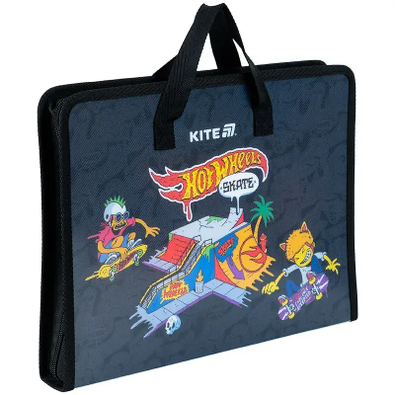 Папка - портфель Kite на блискавці A4 Hot Wheels, 1 відділення (HW25-202) - фото 2