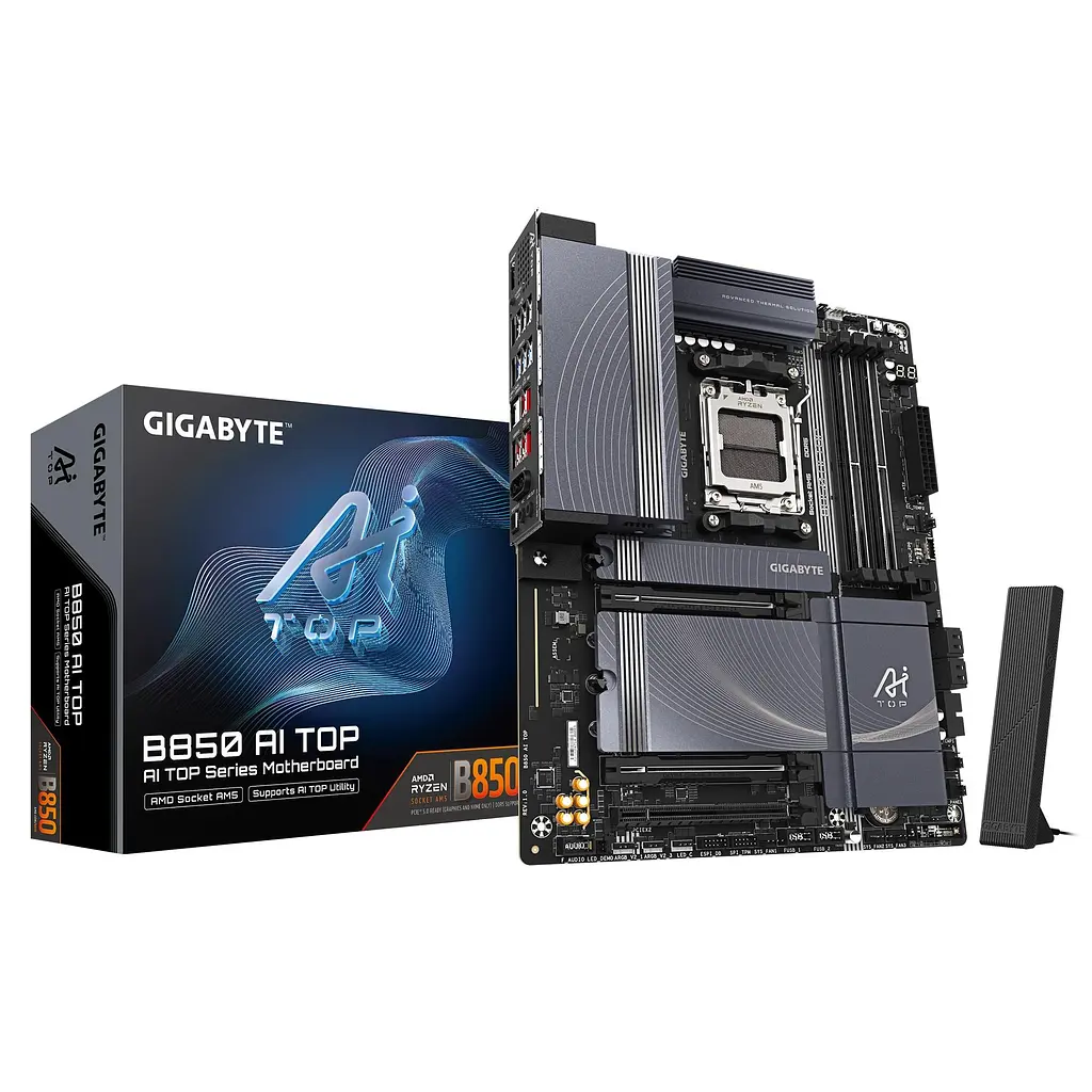 Материнська плата GIGABYTE B850 AI TOP (B850 AI TOP) (Socket AM5, AMD B850, ATX) - фото 2