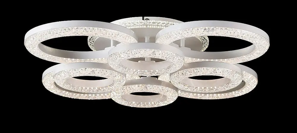 Люстра стельова LED Splendid Ray LT8003/4+4, 240W, білий, сучасний стиль, з пультом, димер - фото 4