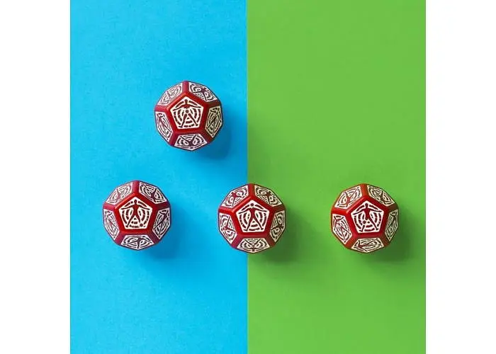 Кубик D12 Hit Location Red & white die (12HIT03) - фото 2