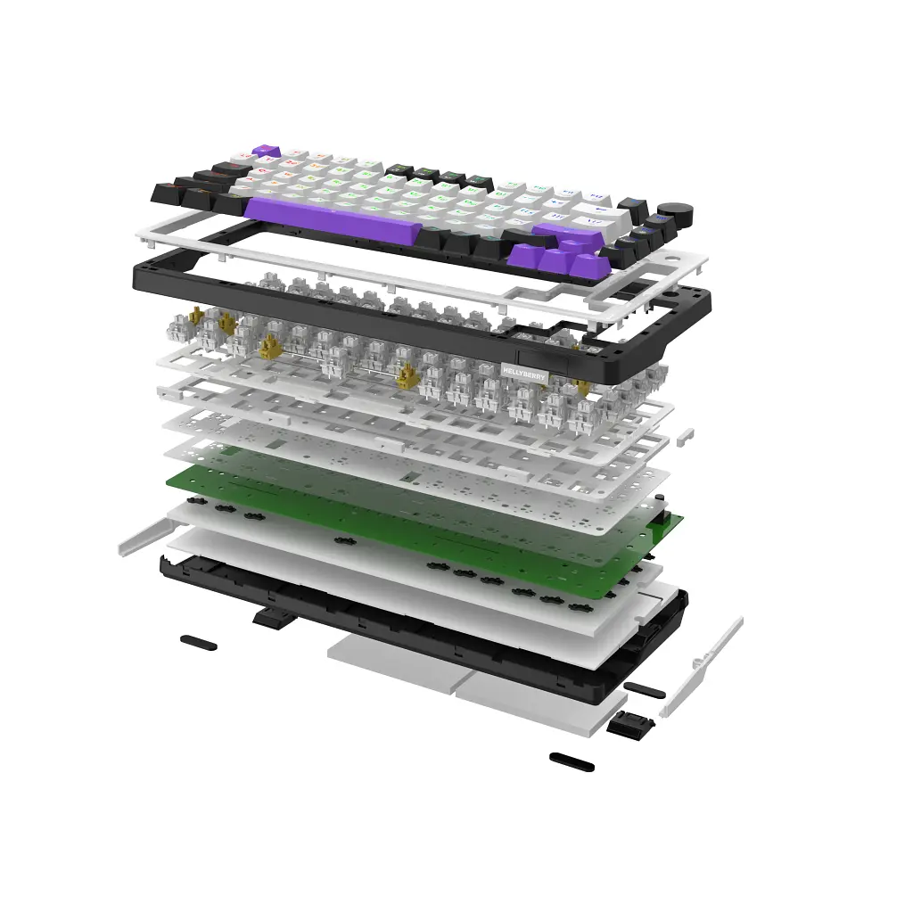 Клавіатура Hator Hellyberry HK75 Mechanical Linear RGB Wireless/Bluetooth/USB UA White/Violet (HK75_wireless) - фото 7