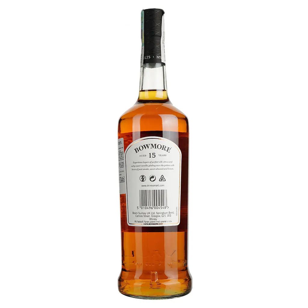 Виски Bowmore Golden & Elegant 15 Years Old 43% 1 л в подарочной упаковке - фото 5
