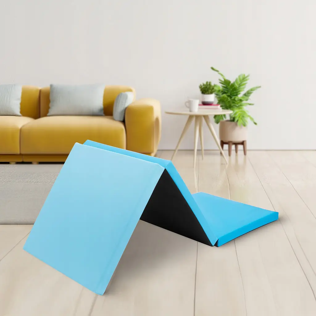 Мат гімнастичний складаний 4FIZJO 180 x 60 x 5 см 4FJ0570 Blue/Sky Blue (P-5907739319685) - фото 4