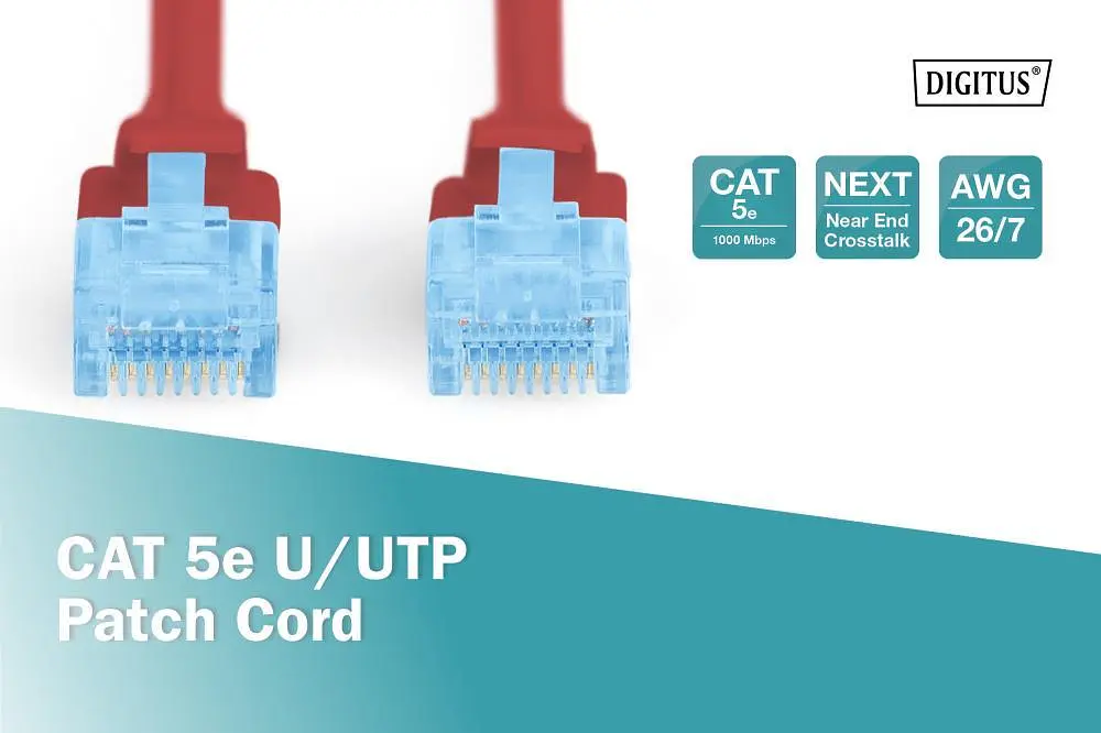 Патч-корд Assmann CAT 5e U-UTP, ПВХ AWG 26/7, 3 м DK-1512-030/R Red - фото 3