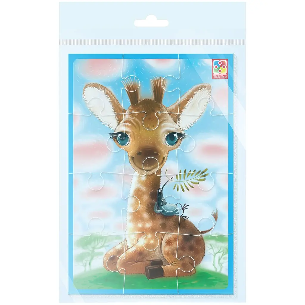 М'які пазли Vladi Toys Малюк зможе А5 Жираф 12 елементів (VT1106-72) - фото 2