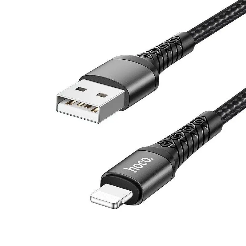 Кабель HOCO Lightning Charging data cable DU19 1m, 3A