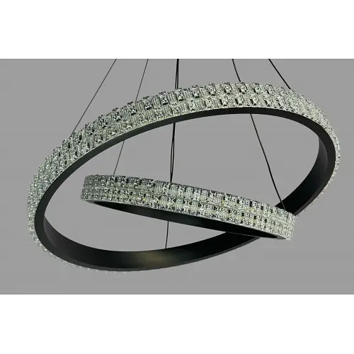Підвісна люстра LED у спальню Linisoln 1956-60x40 BK метал, акрил, 60x40 см, LED-стрічка, 80 Вт - фото 2