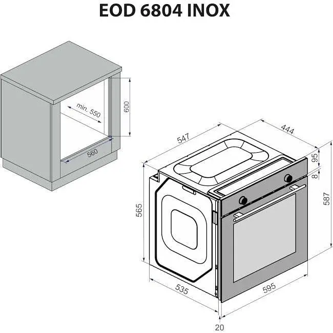 Духова шафа Minola EOD 6804 Inox Нержавіюча сталь - фото 13