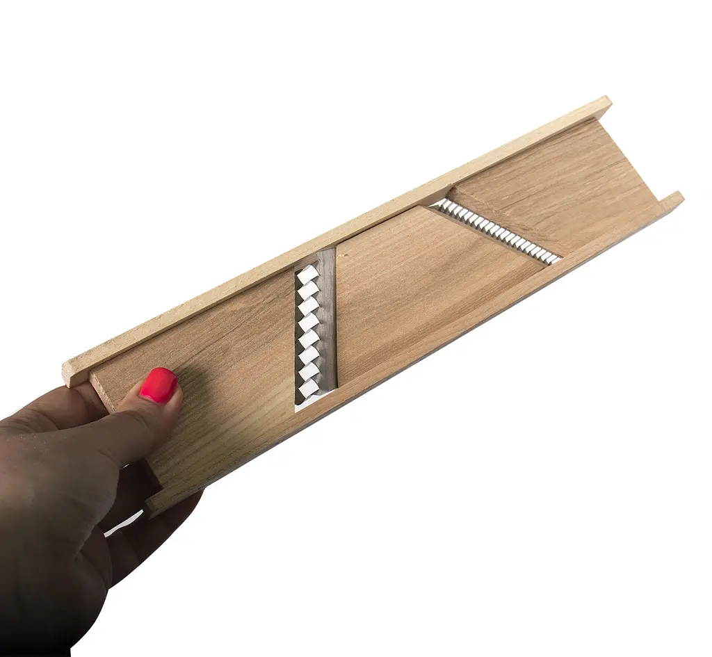 Терка для корейської моркви і картоплі фрі з двома лезами 2 в 1, Wood&Steel 81428 - фото 6