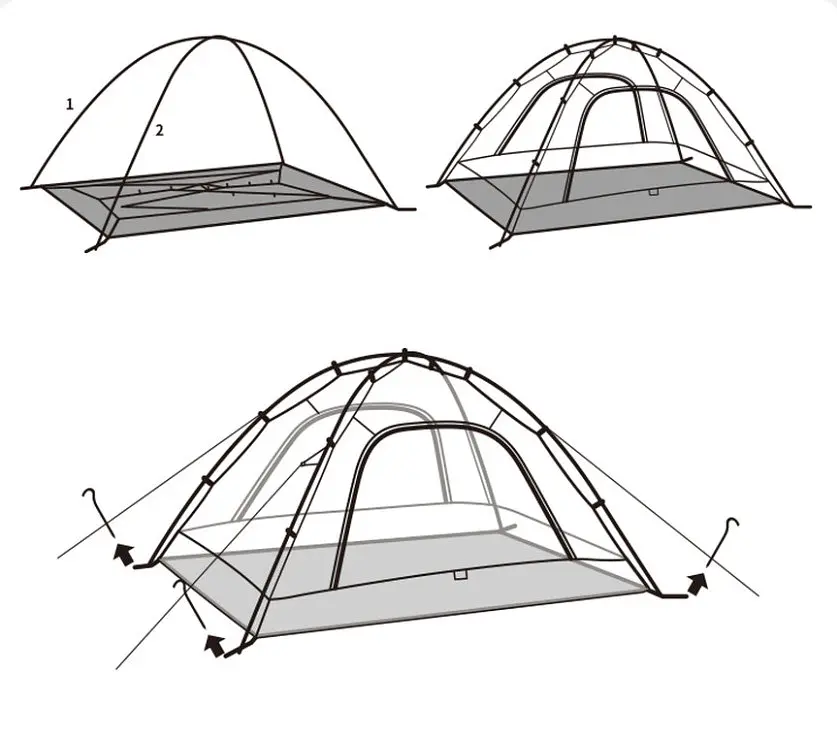 Намет двомісний Naturehike CNK2450WS030 Зелений - фото 10