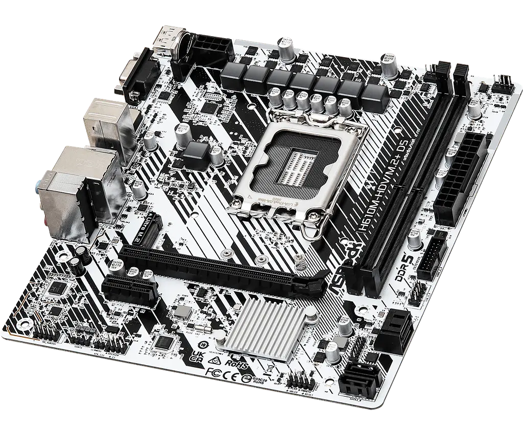 Материнська плата ASRock H610M-HDV/M.2+ D5 LGA 1700 (H610M-HDV/M.2+ D5) - фото 2