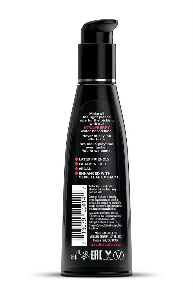 Лубрикант на водній основі Wicked Sensual Care Aqua strawberry flavored 120 мл - фото 2