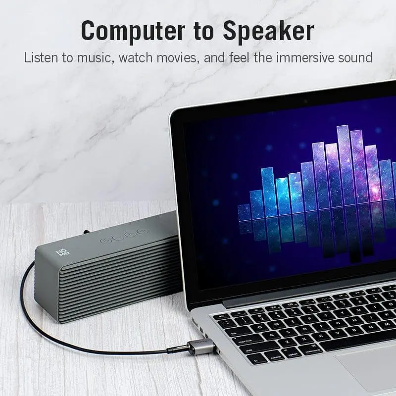 Звукова карта USB AUX jack, TRRS Metal (OMTP-CTIA) Vention сіра - фото 3