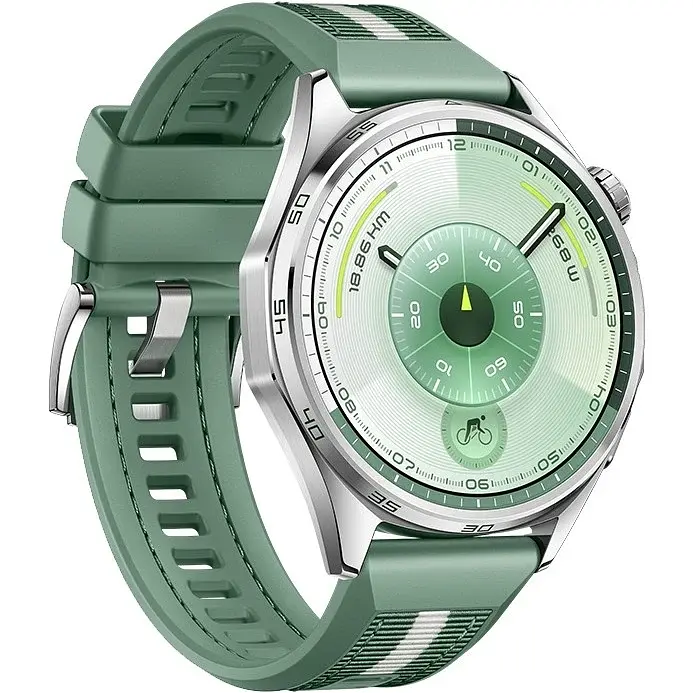 Смарт-годинник Smart Watch Huawei GT 6 46mm (55020FTV) Green (Woven Strap) UA - фото 2