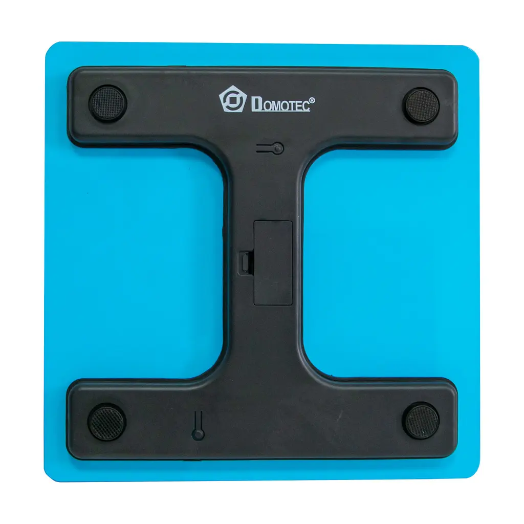 Весы напольные электронные Domotec MS-1604 стеклянные квадратные голубые - фото 4