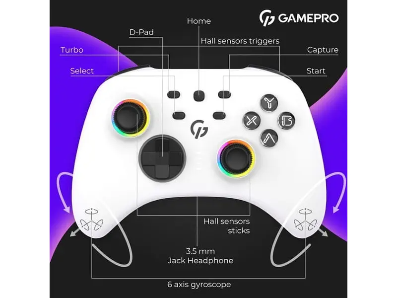 Геймпад GamePro GPX13W White - фото 10