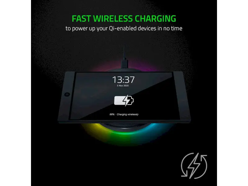 Бездротовий зарядний пристрій Razer Charging Pad Chroma (RC21-01600100-R371) - фото 5