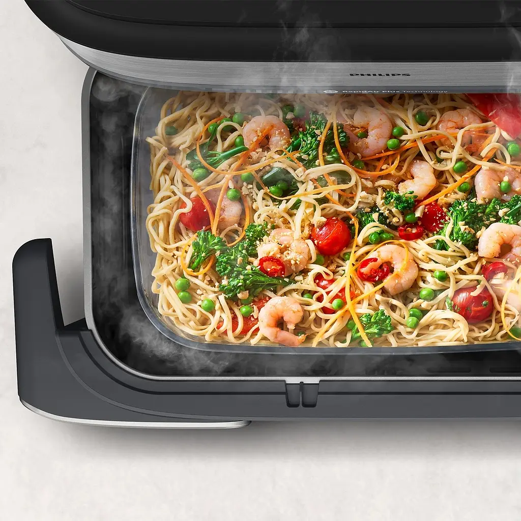 Аерогриль Philips Ovi Dual SteamFry сірий 2750 Вт (NA565/02) - фото 3