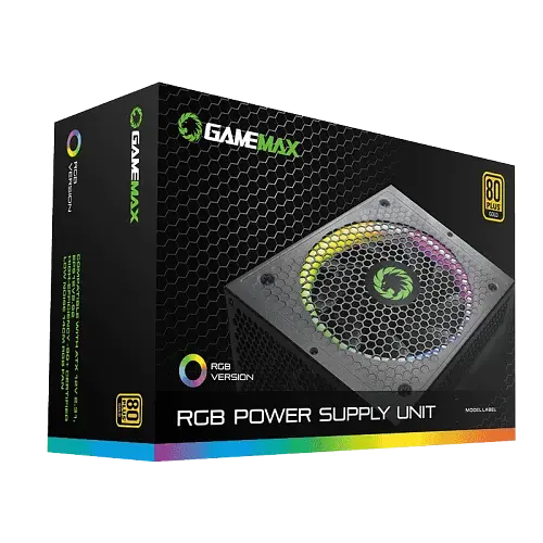 Блок живлення 1050 Вт, GameMax RGB1050 PRO, Black, модульний, 80+ Gold, Active PFC, 14 см з RGB підсвічуванням - фото 6