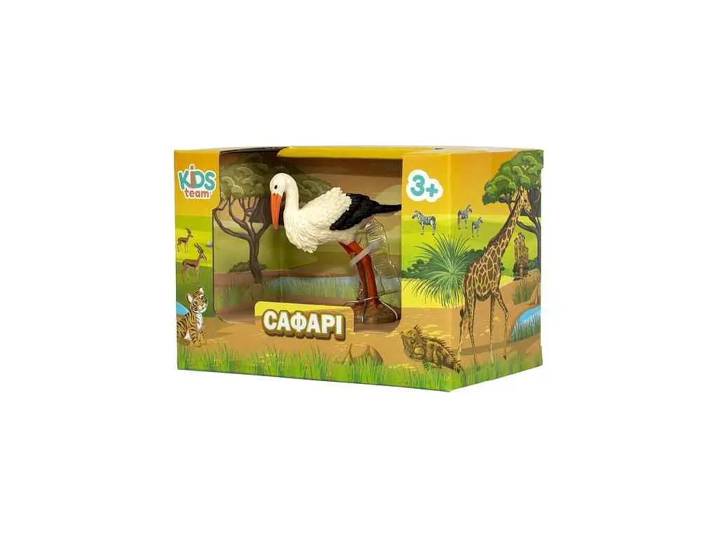 Фігурка KIDS TEAM ANIMALS тварини "Сафарі" Q9899-A50 Лелека - фото 3