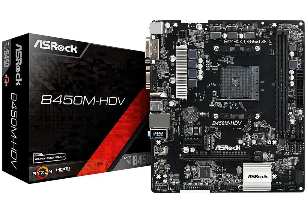 Материнська плата AsRock B450M-HDV (B450M-HDV) (Socket AM4, AMD B450, Micro-ATX) Б/в - фото 5