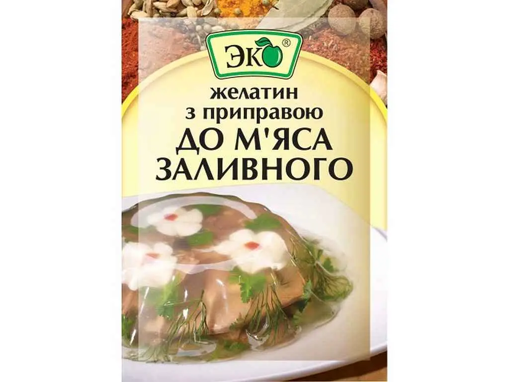 Желатин з приправою ЕКО до м'яса 20 г заливний