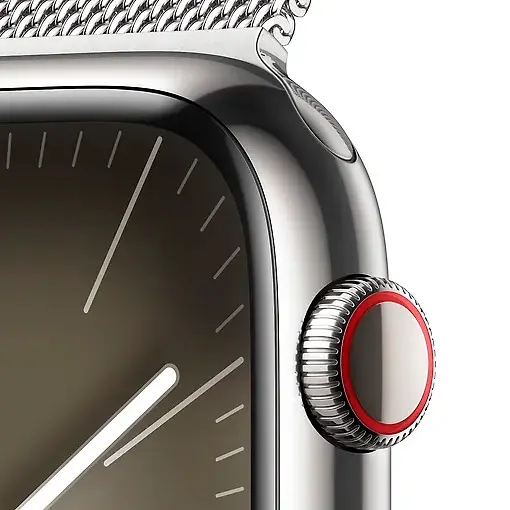 Смарт-годинник Apple Watch Series 9 GPS + Cellular 45mm Silver Stainless Steel with Silver Milanese Loop (MRMQ3) [92678] - фото 7
