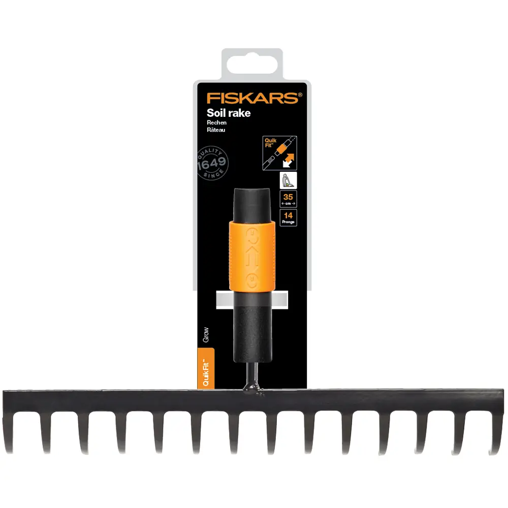 Грабли Fiskars QuikFit™ 35 см, 14 зубов, 135511 (1000653) - фото 2