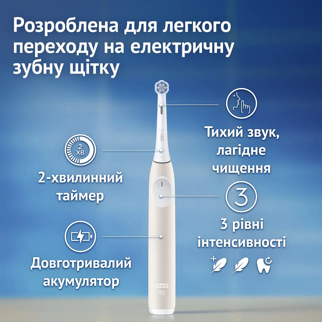 Електрична зубна щітка Oral-B iO 2 ніжно-рожева - фото 3
