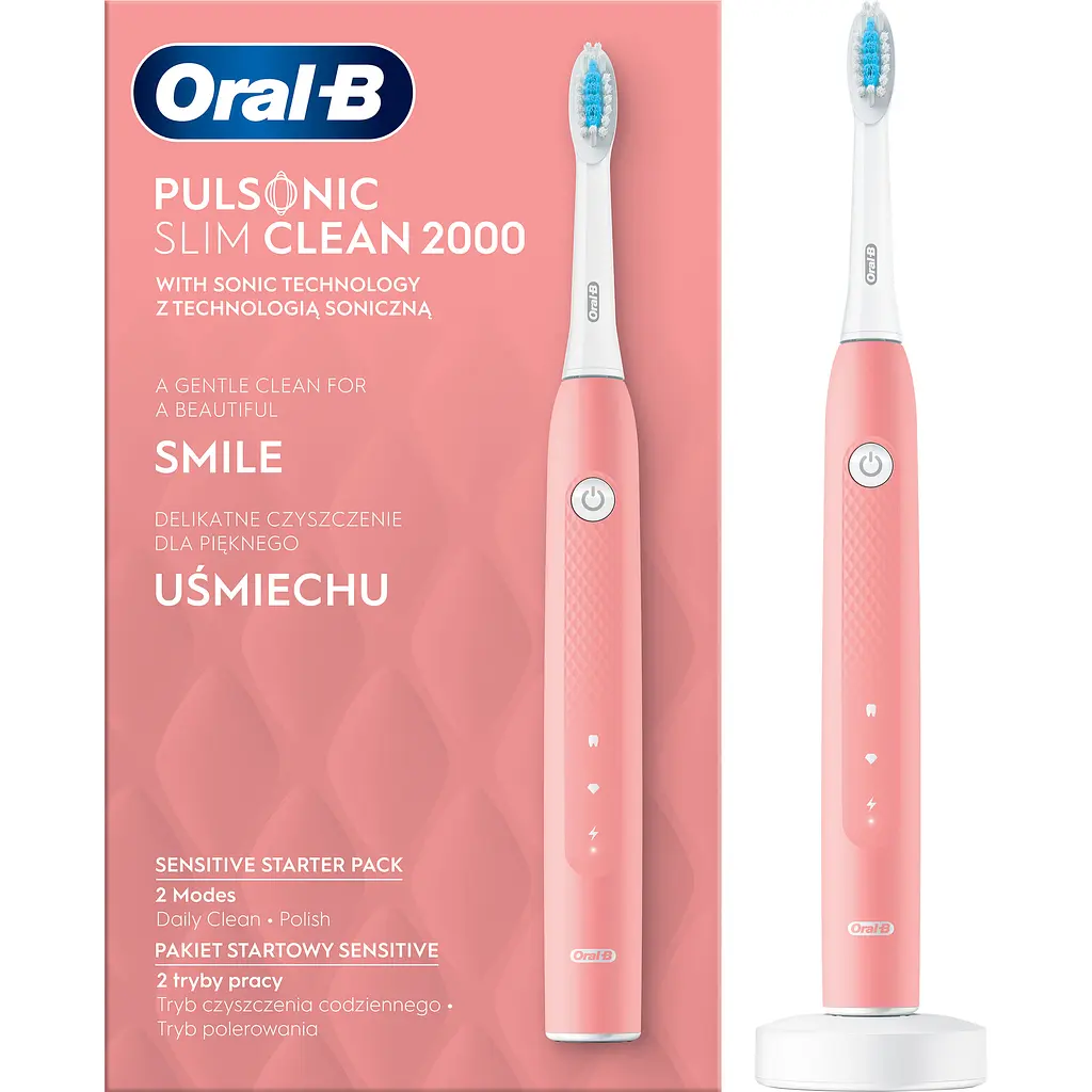 Електрична зубна щітка Oral-B Pulsonic Slim Clean 2000 Pink [122535] - фото 2