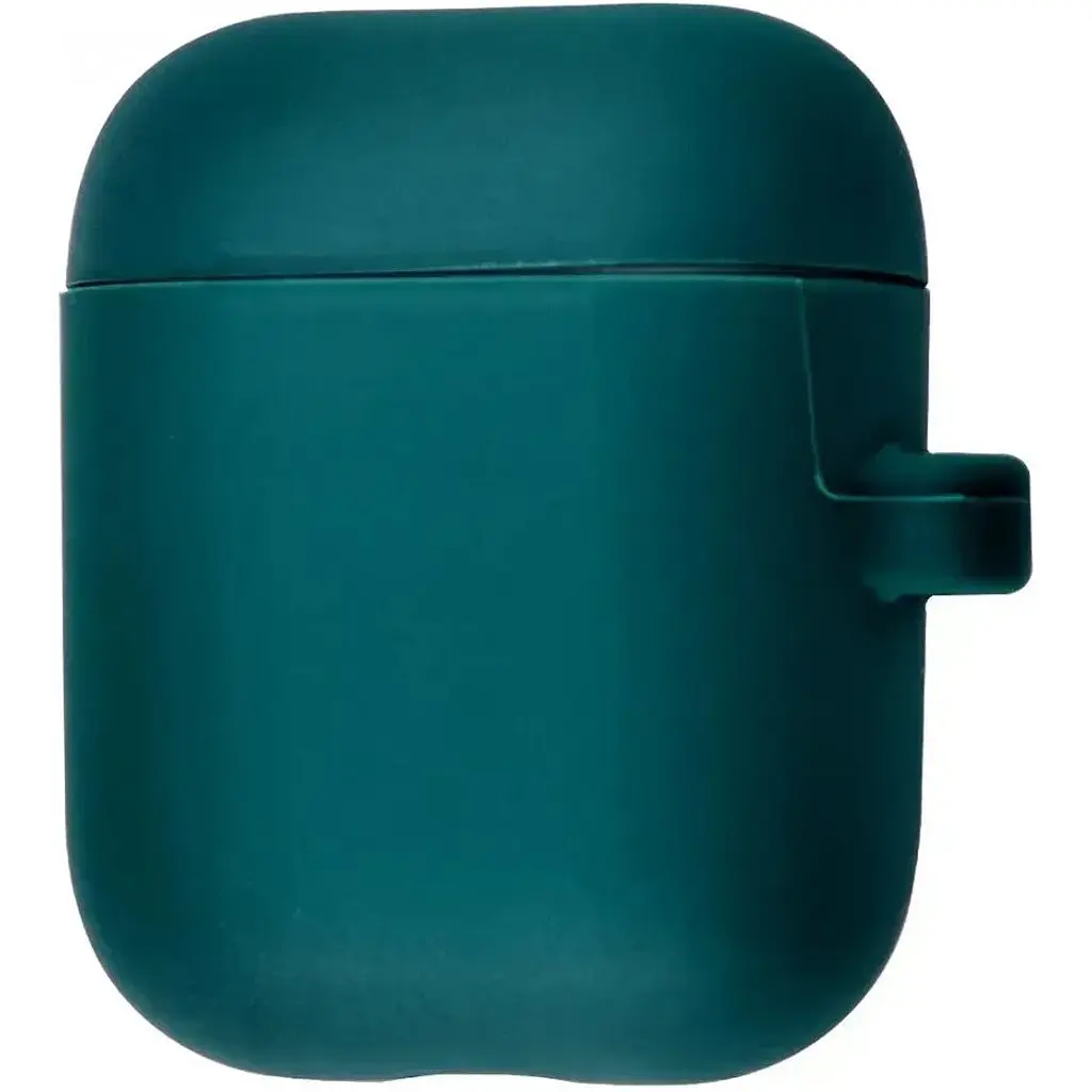 Чохол Silicone Case + Carabine для AirPods Dark Green [136757] - фото 2
