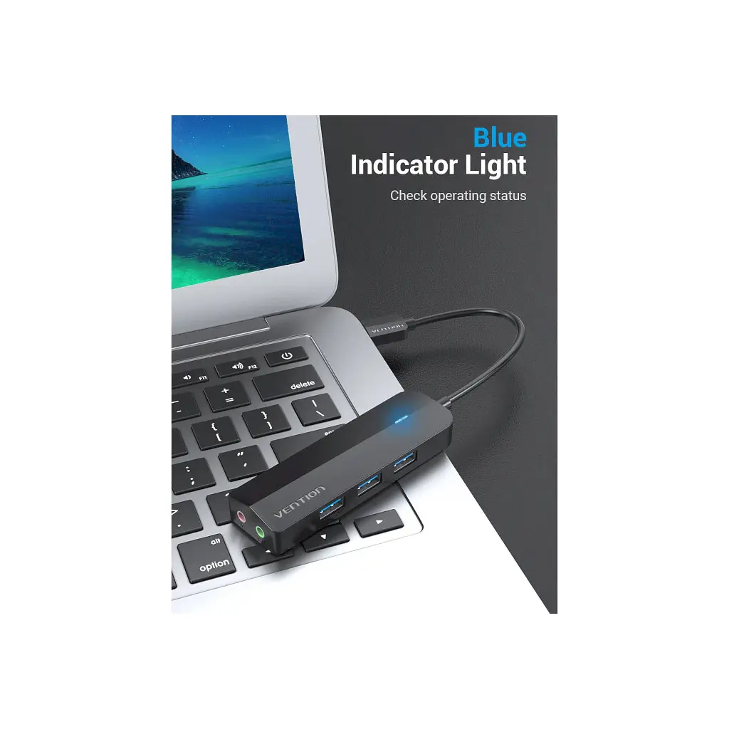 Концентратор VENTION USB 3.0 to 3хUSB 3.0/2хTRS Audio/USB Micro 1.0m (CHIBF) - фото 11