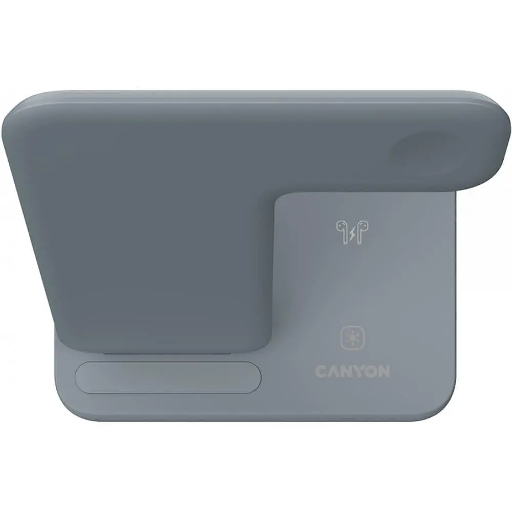 Зарядний пристрій Canyon WS-303 3 в 1 QI Dark Grey (CNS-WCS303DG) - фото 3