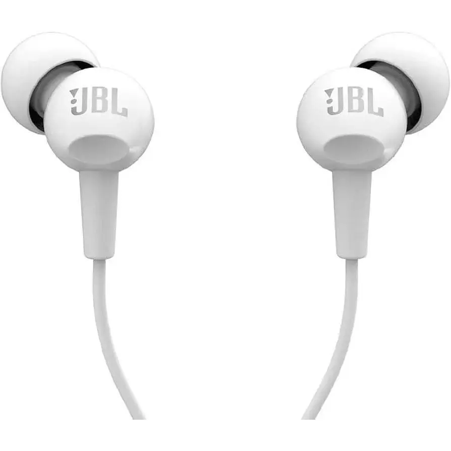 Навушники провідні JBL C100SI з мікрофоном білі - фото 4