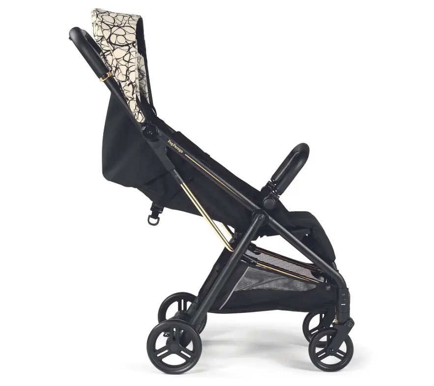 Прогулянкова компактна коляска Peg-Perego Selfie Grafic Gold, золотий з чорним (IP22000000AB50RO01) - фото 3