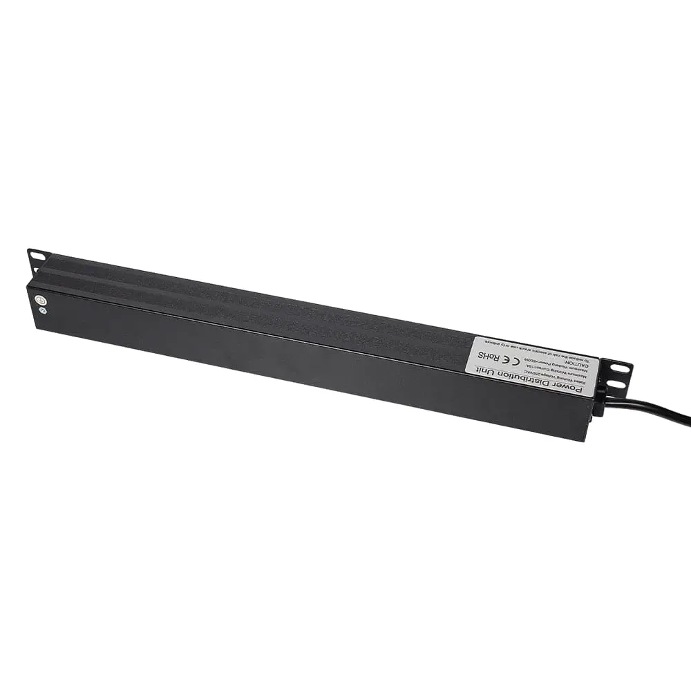 Блок розеток Trinix TRX-PDU/8M-16А Black для комутаційної шафи 19" на 8 розеток, з вимикачем (25-00110) - фото 4