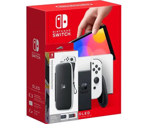 Игровая консоль Nintendo Switch OLED model White + Чехол + Защитная пленка Carrying Case & Screen Protector - фото 8