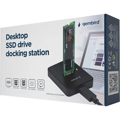 Док-станція для накопичувачів Gembird USB Type-C M.2 SATA NVME SSD (DD-U3M2) - фото 2