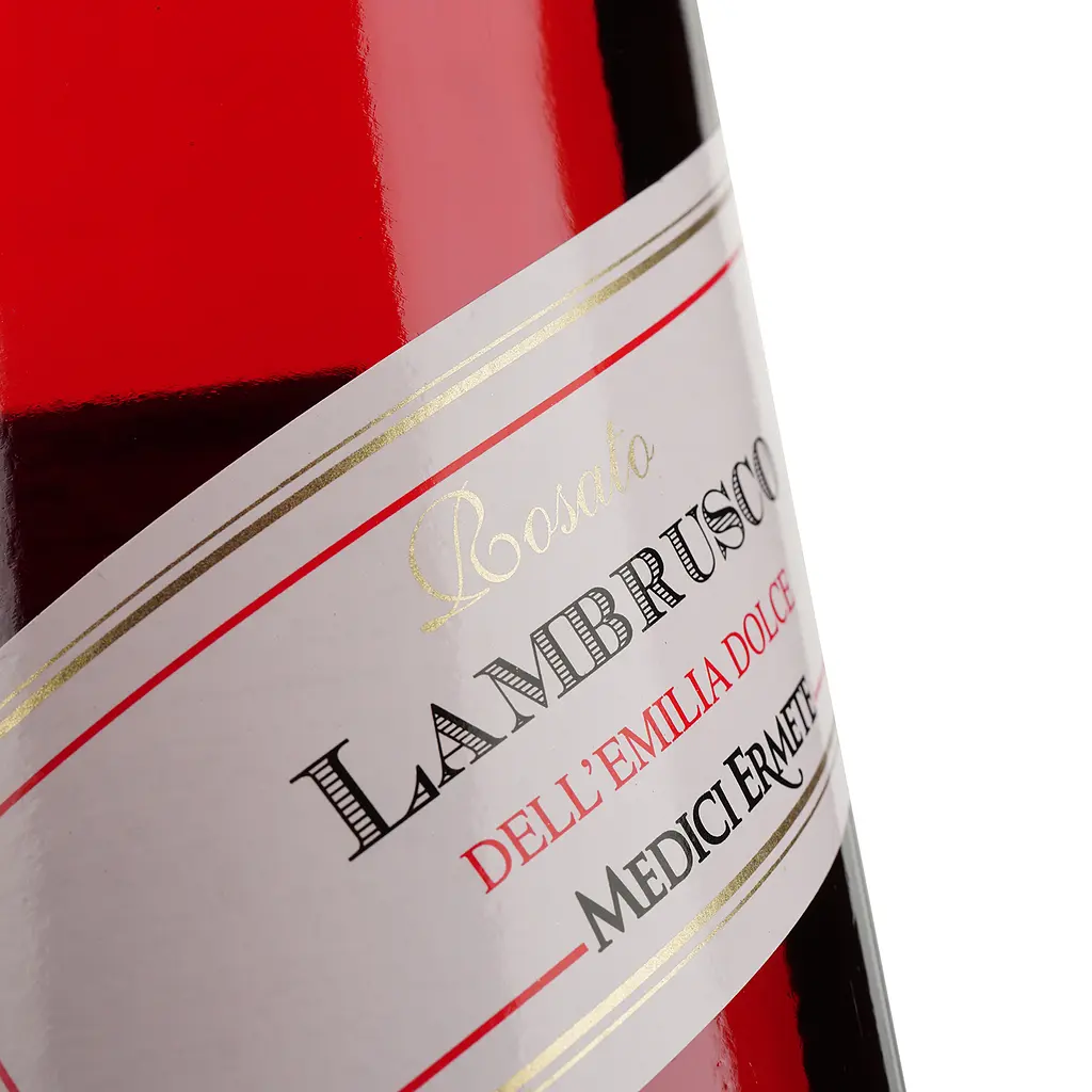 Игристое вино Medici Ermete Lambrusco dell`Emilia Rosato frizzante dolce IGT, розовое, сладкое, 8%, 0,75 л - фото 4