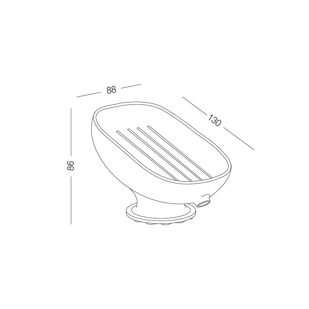 Мильниця MVM на присосці біло-сіра (BP-38 WHITE/GRAY) - фото 3