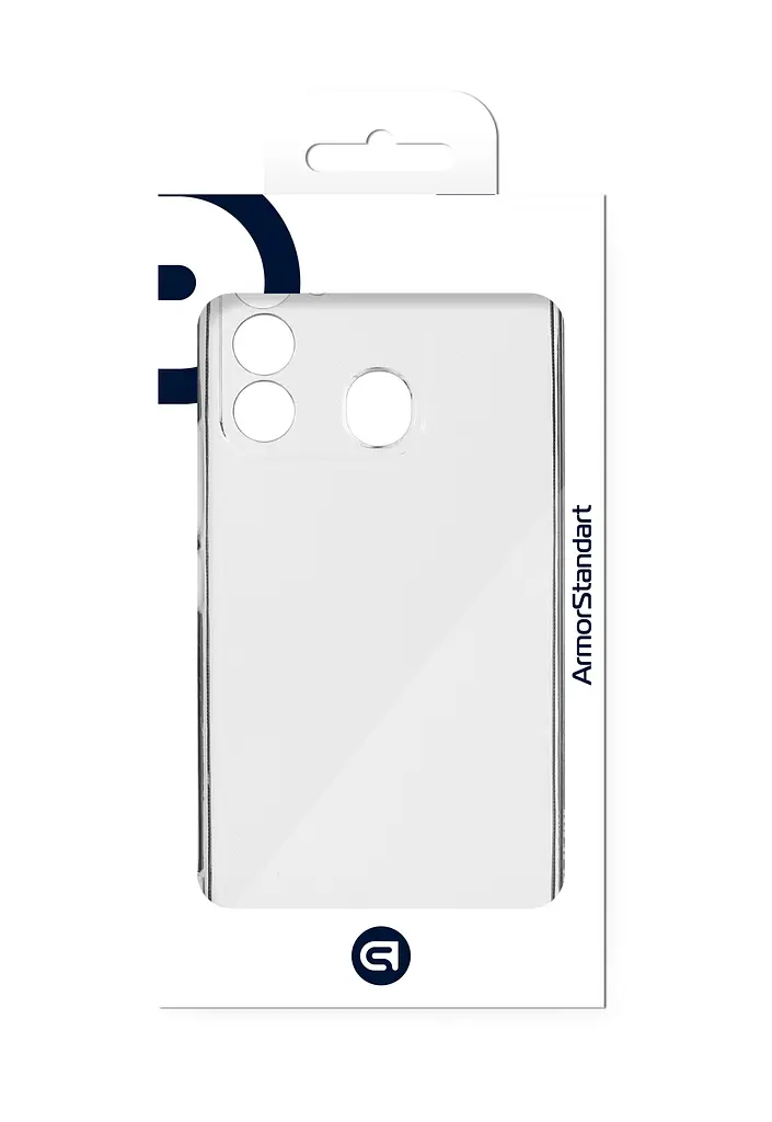 Прозрачный чехол для TECNO Spark 8C (KG5k) с защитой камеры, тонкий, силиконовый, бесцветный, ударостойкий, противоударный бампер c закрытой камерой, ArmorStandart (ARM67991) - фото 3