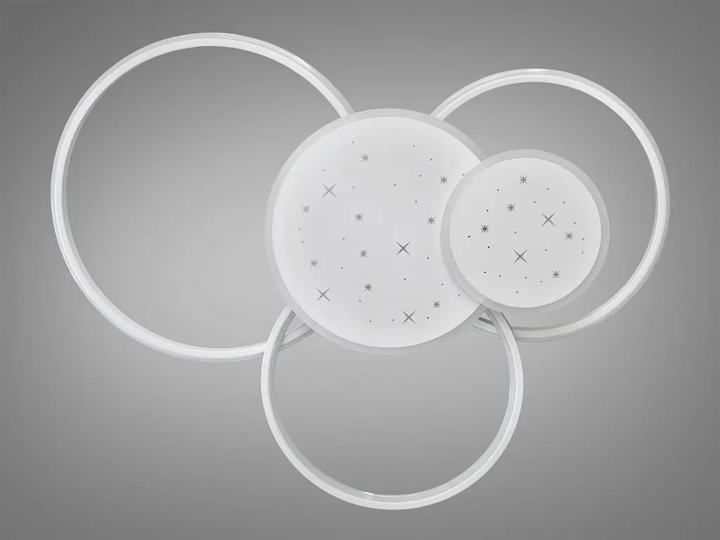 Люстра стельова LED Diasha 2447WH mmer 2447WH, 100W, 5500 лм, білий, сучасний стиль для коридору, спальні, кухні - фото 4