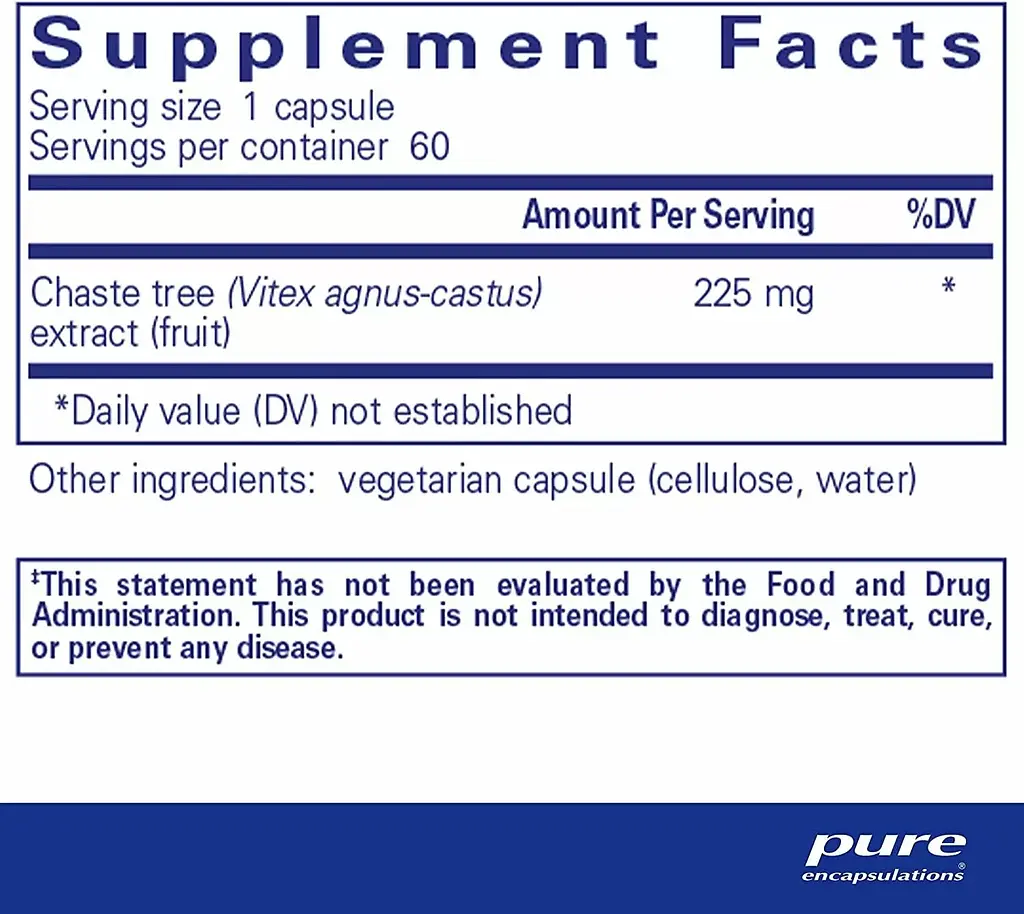 Вітекс священний Pure Encapsulations Chaste Tree (Vitex) 60 капсул - фото 2