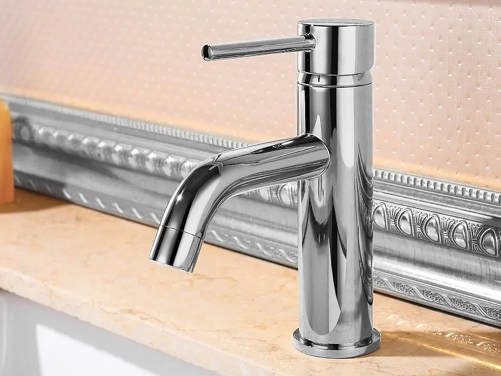 Змішувач для умивальника Rea Lungo chrome низький REA-B4101, Хром - фото 6