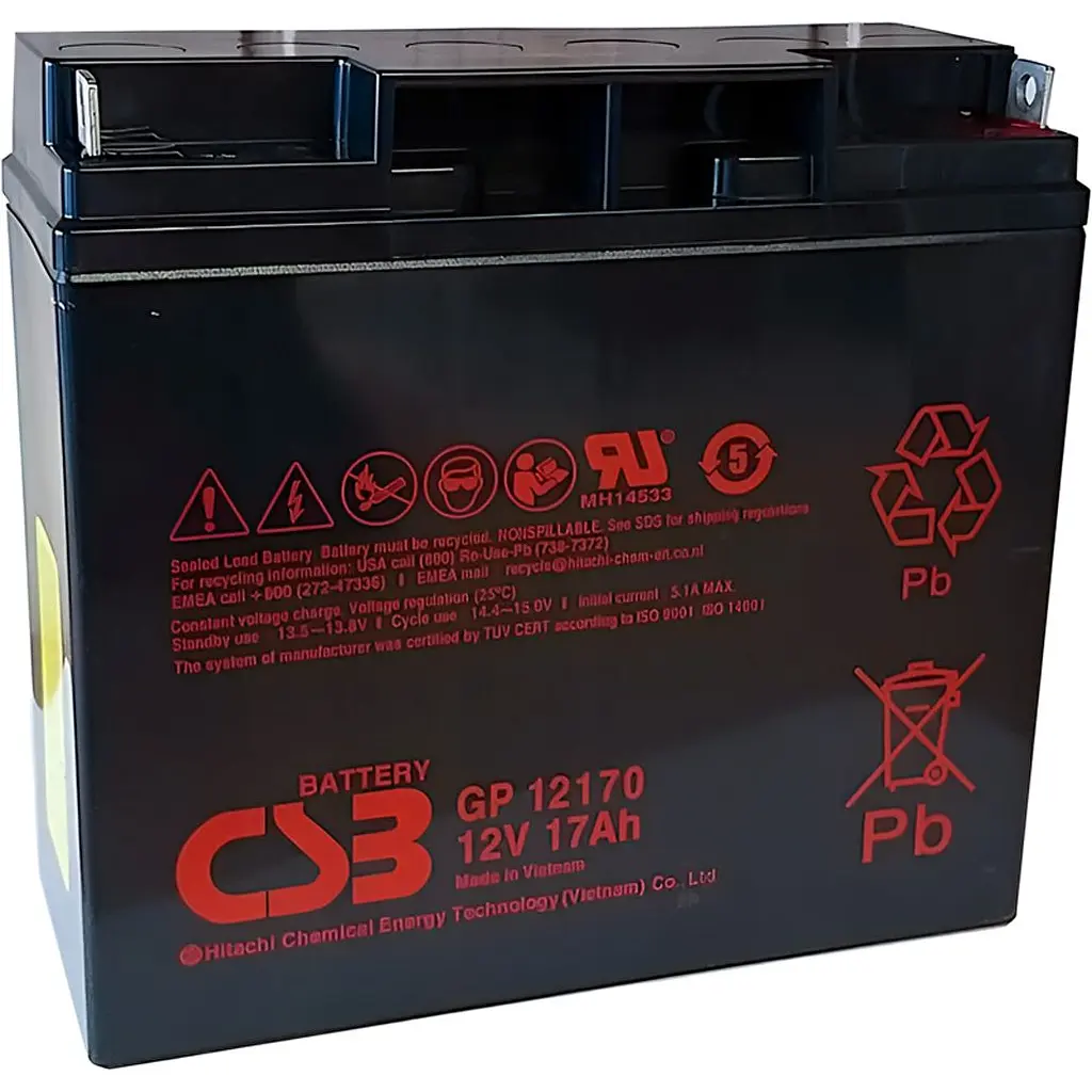 Акумулятор CSB AGM 12V [12V/17Ah/204Wh] [GP12170] [112283] - фото 3