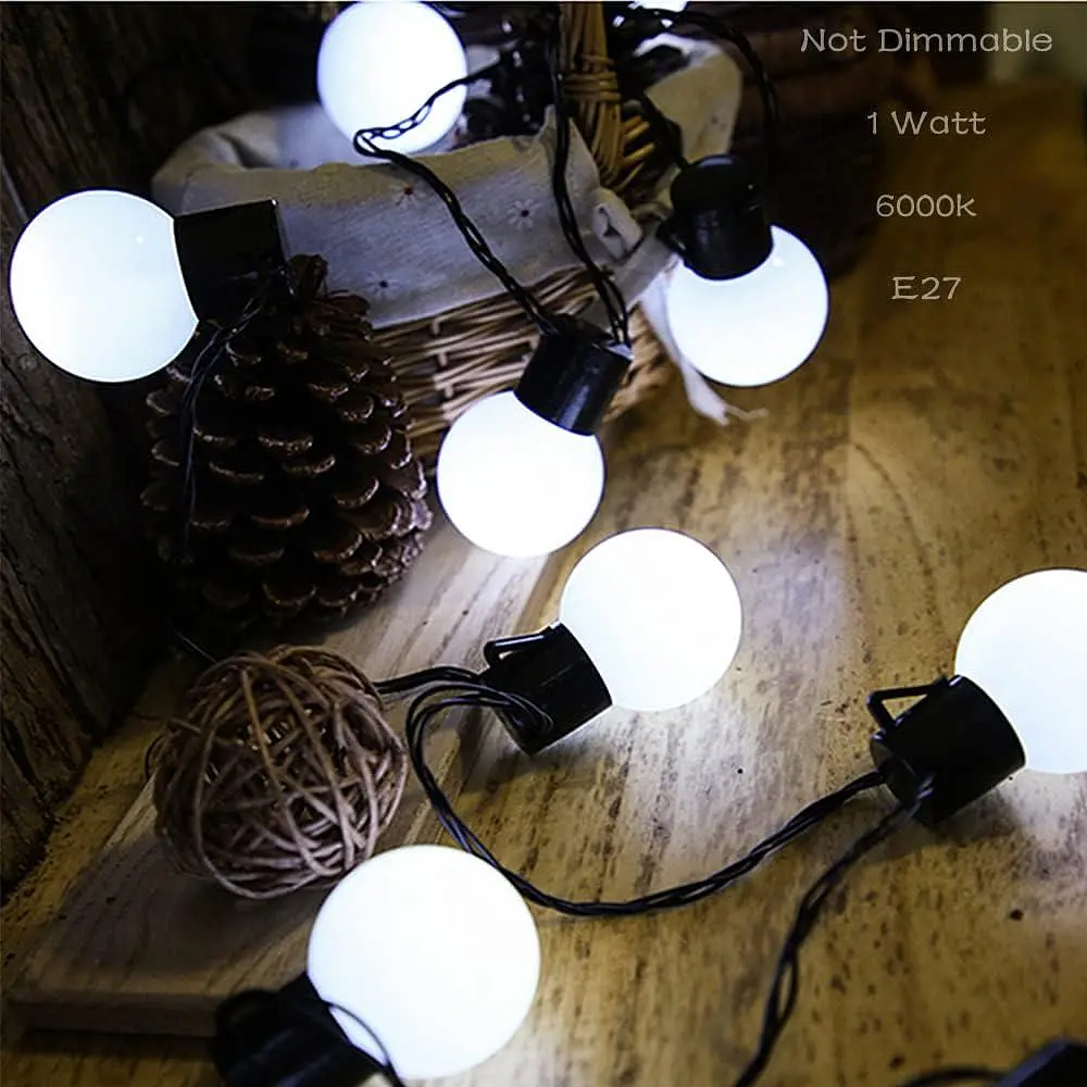Комплект LED ламп E27 G45 1 Вт холодного світла, 10 шт. - фото 4