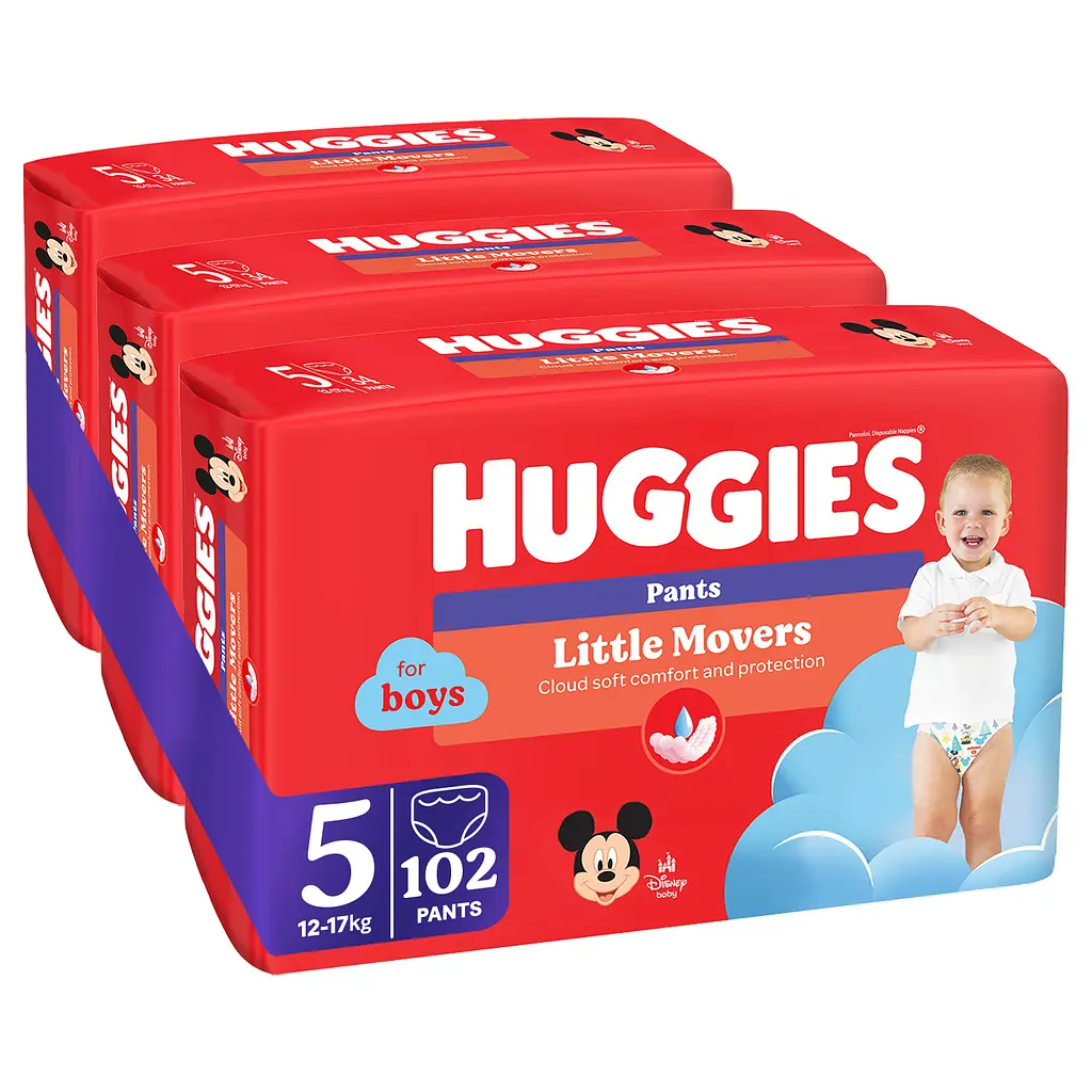 Подгузники-трусики для мальчиков Huggies Little Movers Pants 5 (12-17 кг) 102 шт. - фото 2