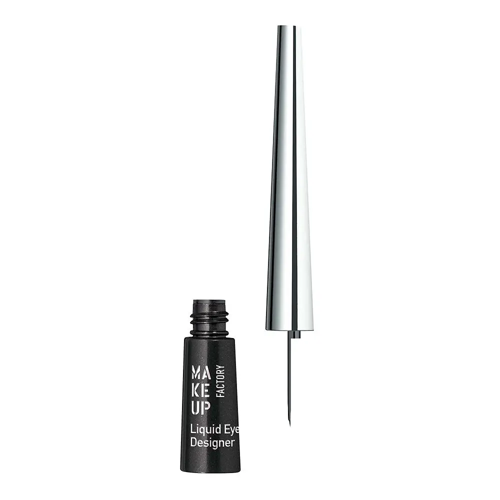 Подводка для глаз Make up Factory Liquid Eye Designer жидкая оттенок 01 черная 2.5 мл (358403) - фото 1
